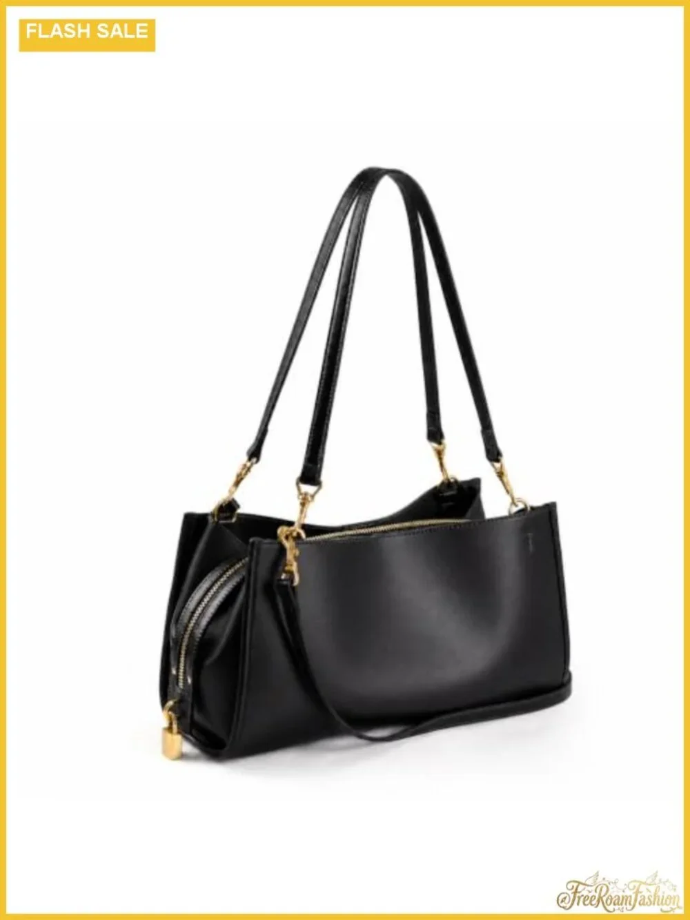 Vintage Faux Leather Slouchy Hobo Shoulder Bag with Multiple Straps